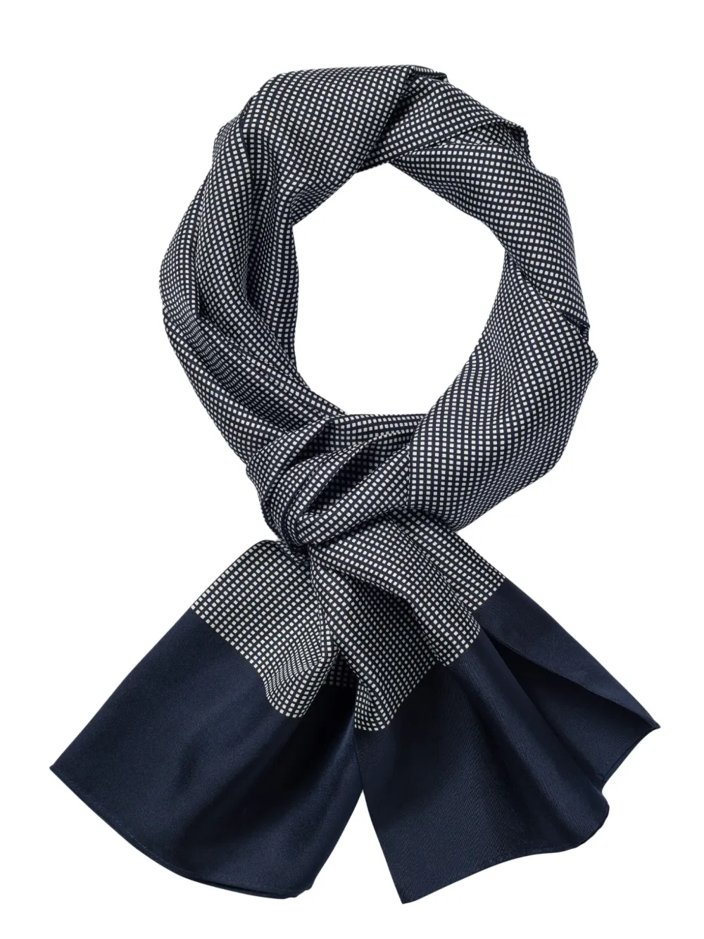 FURSAC Zijden sjaal met patroon - Blauw