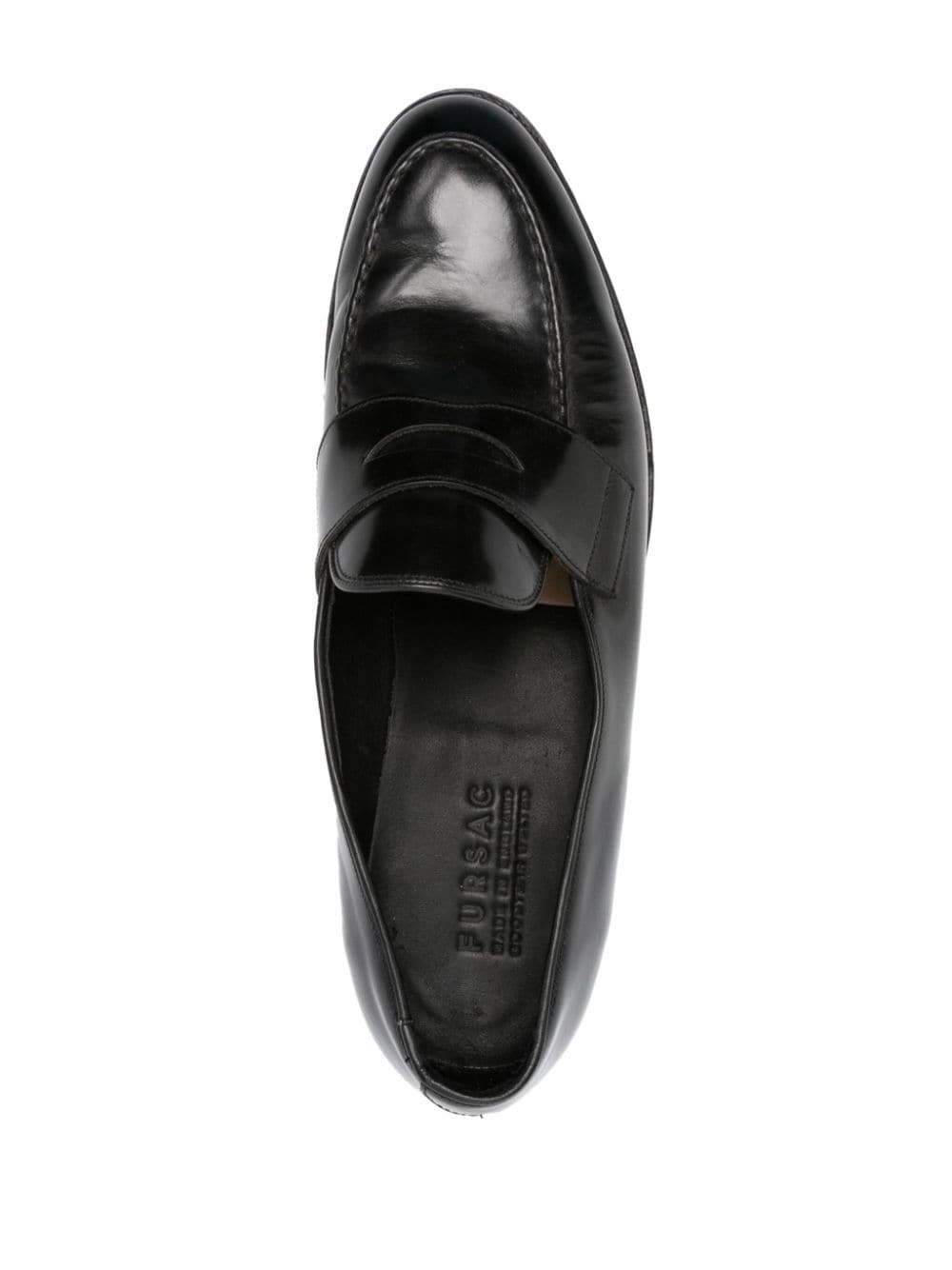 Shop Fursac Brushed Leather Loafers In Black