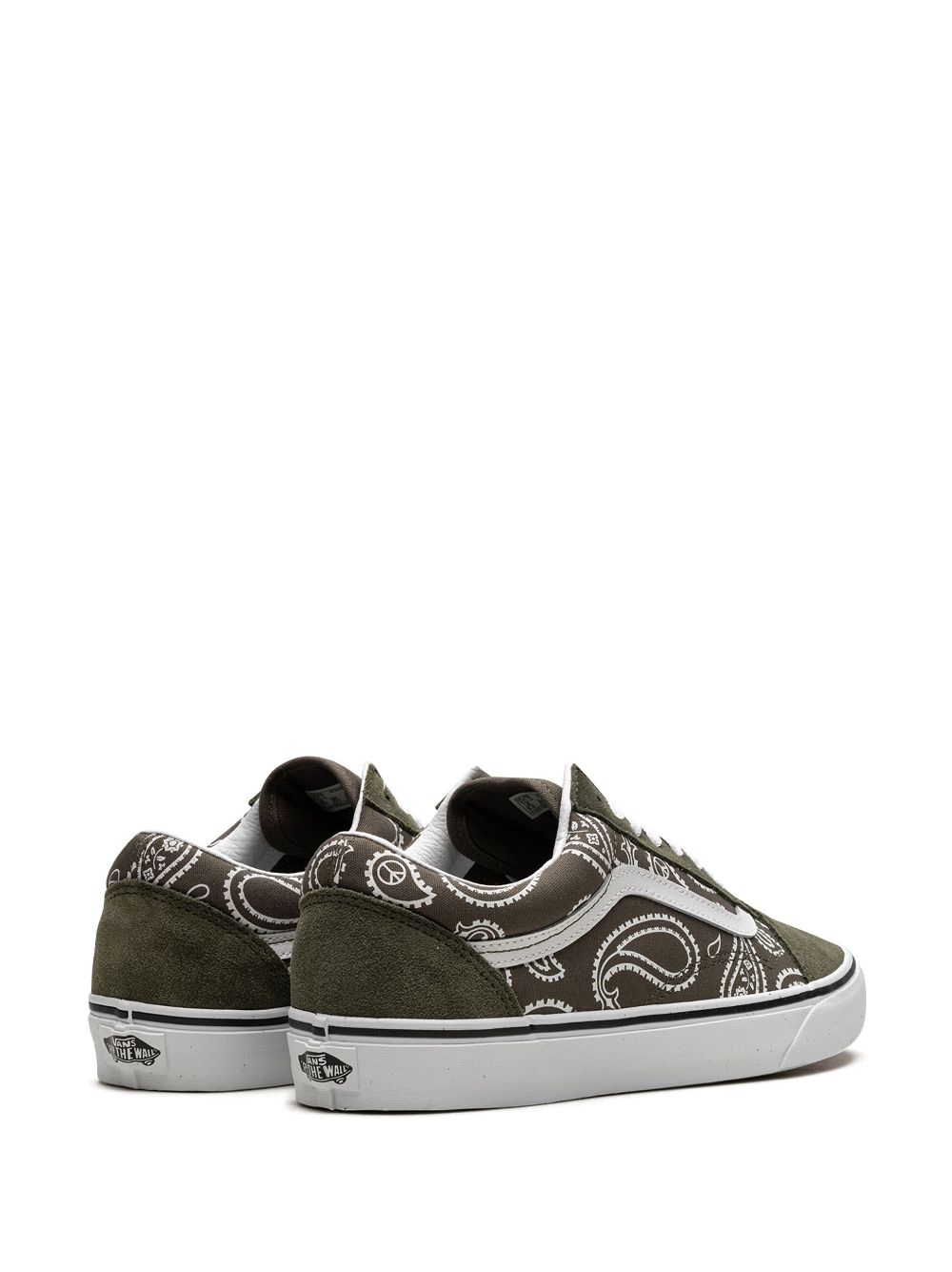 Shop Vans Old Skool "peace Paisley" Sneakers In Green