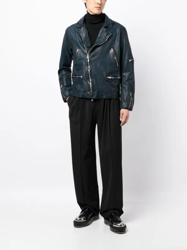 Yohji Yamamoto I-Double Riders Leather Jacket - Farfetch