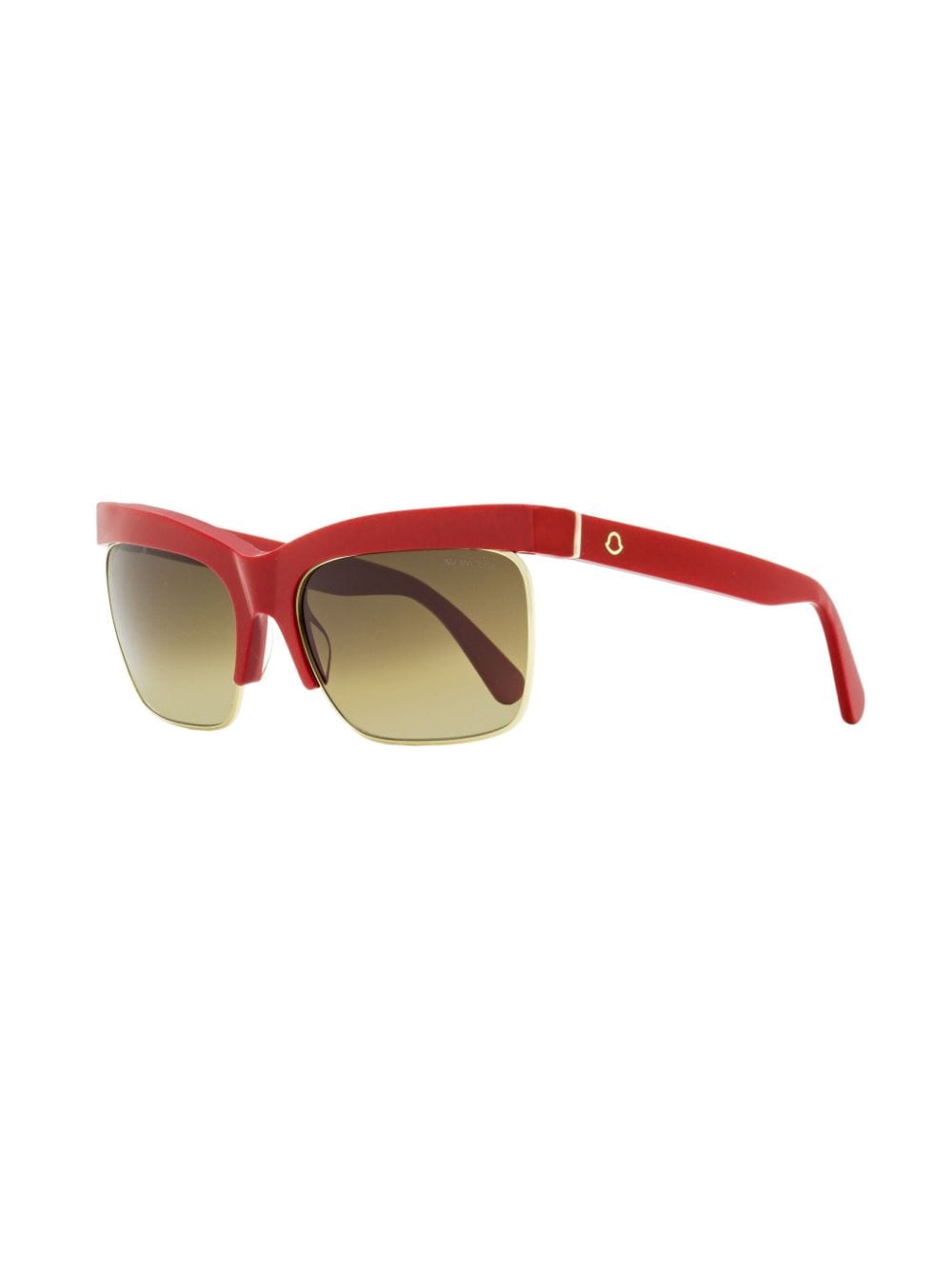 Shop Moncler X Veronica Leoni Rectangle-frame Sunglasses In Red