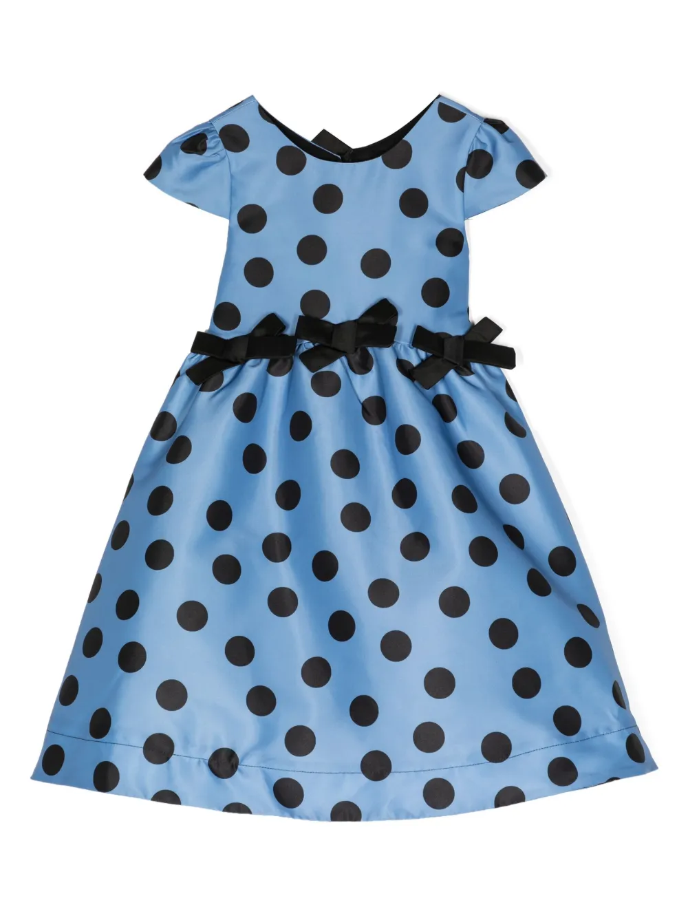 MAMA LUMA KIDS polka-dot bow-detail dress | Blue | Image 1