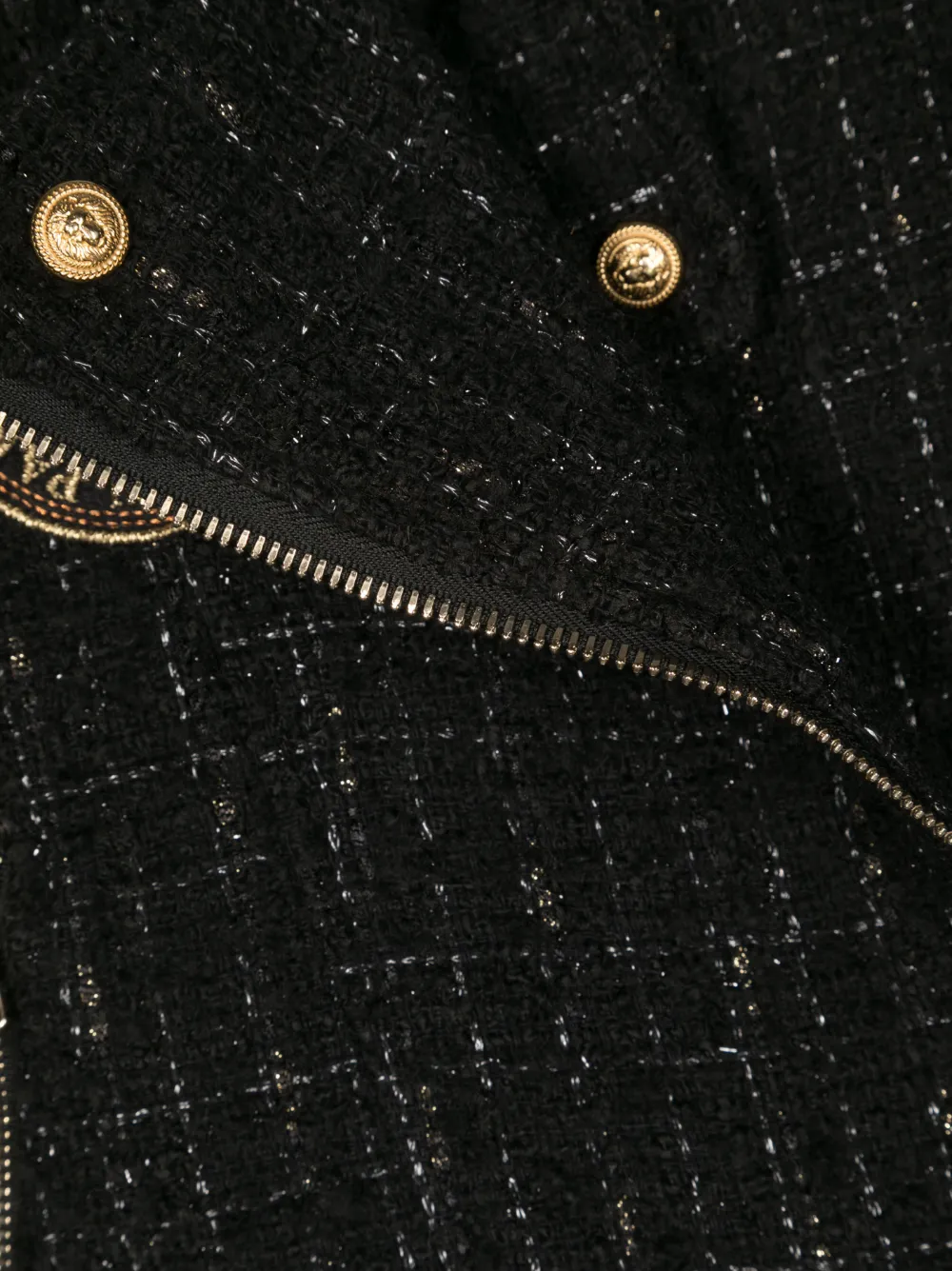 Logo-Patch Tweed Jacket