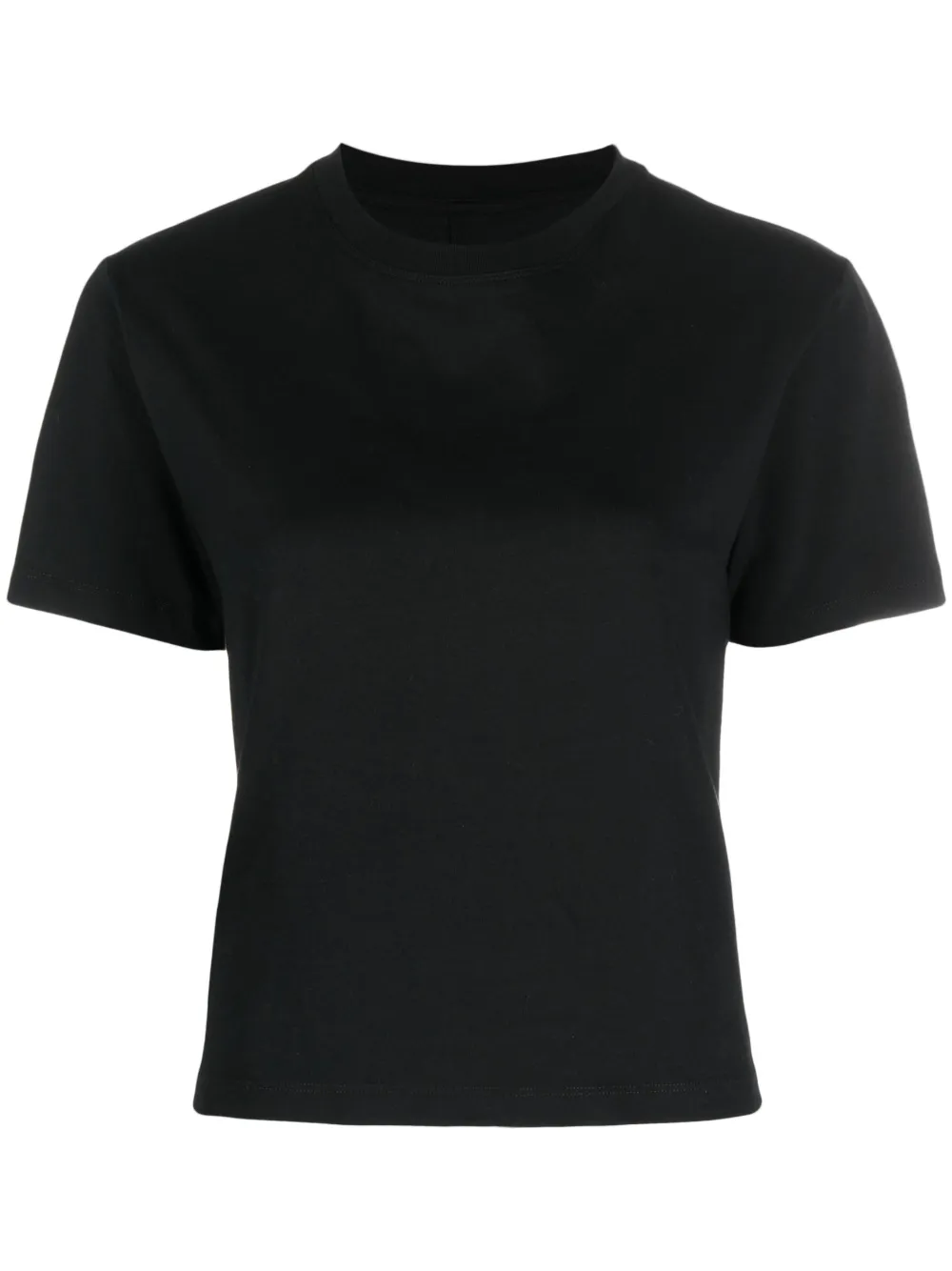 Shop Armarium Round-neck Cotton T-shirt In Black