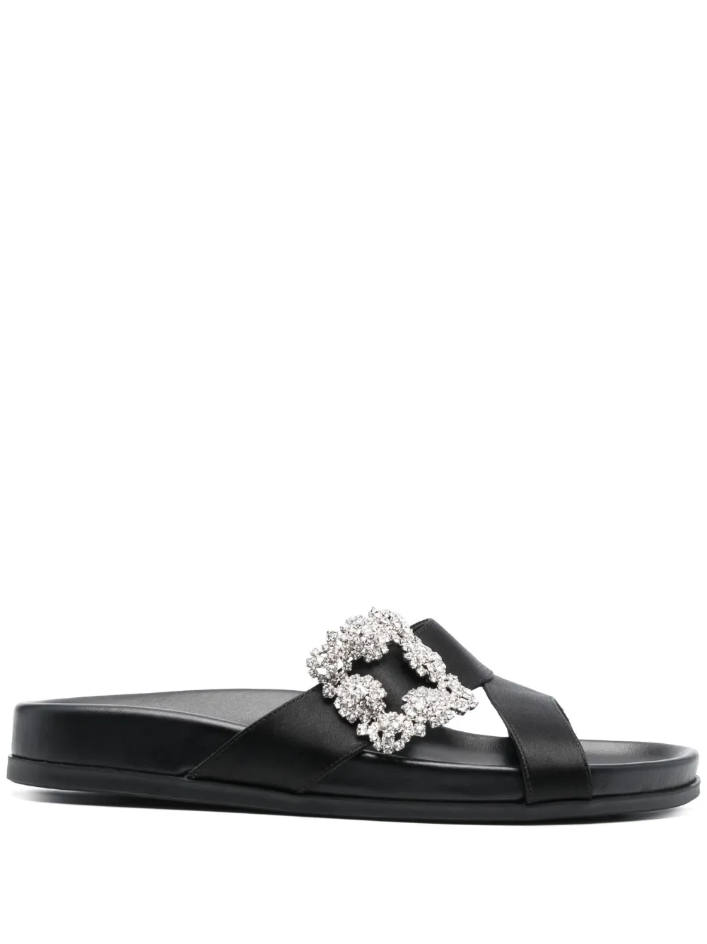 Manolo Blahnik Chilanghi flat satin mules