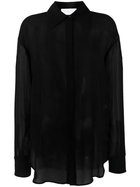 Genny camisa de seda semitransparente