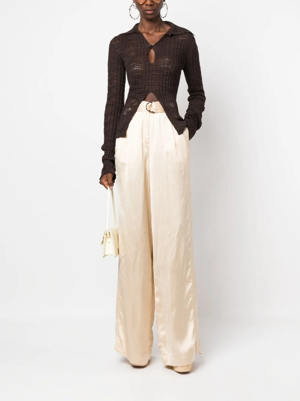 ZIMMERMANN Satijnen broek - Beige