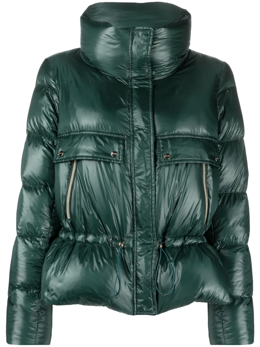 Herno peplum puffer jacket | Green | Image 1