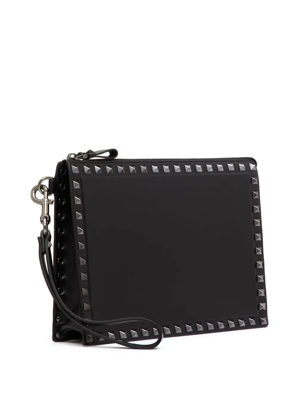 Valentino Garavani Rockstud leren clutch Zwart