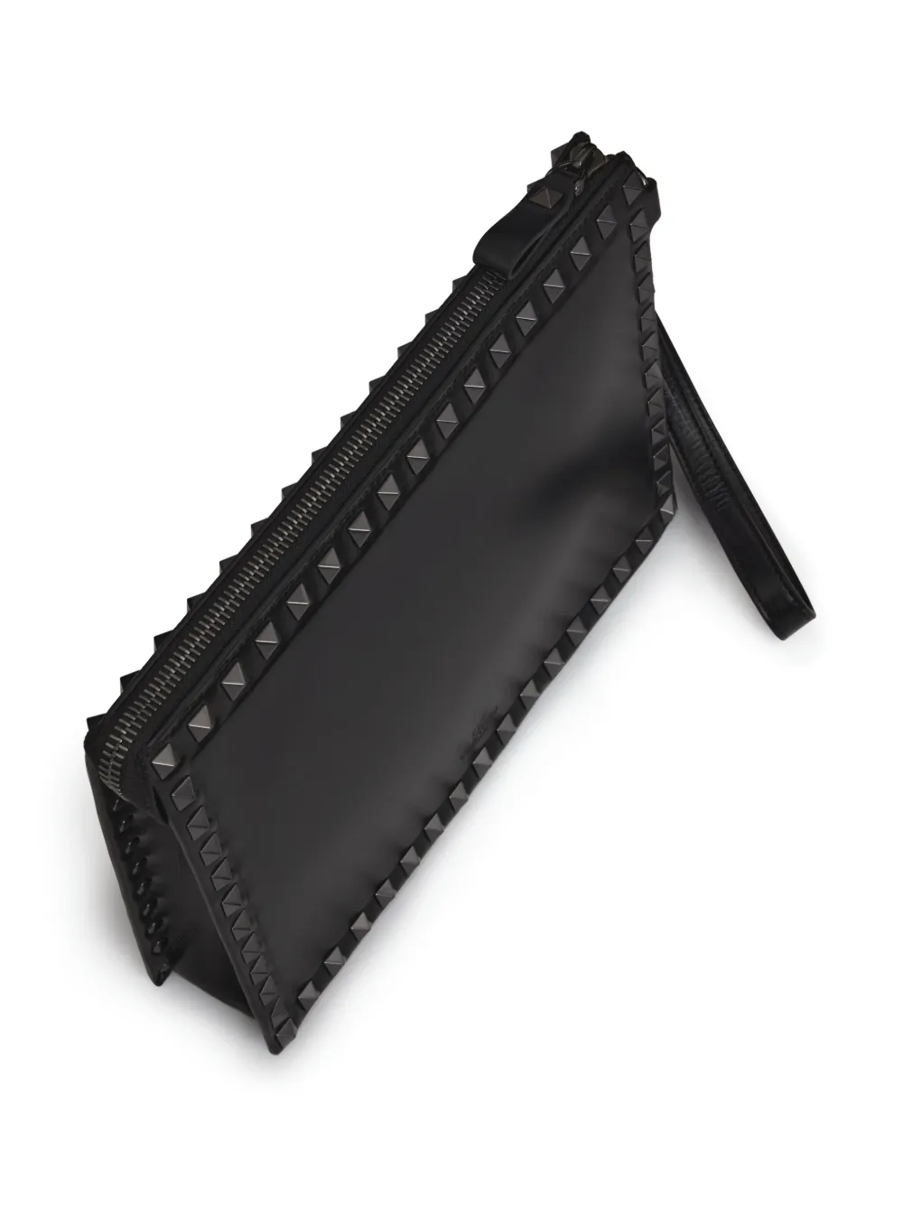 Valentino Garavani Rockstud Leather Clutch Bag Black FARFETCH TR