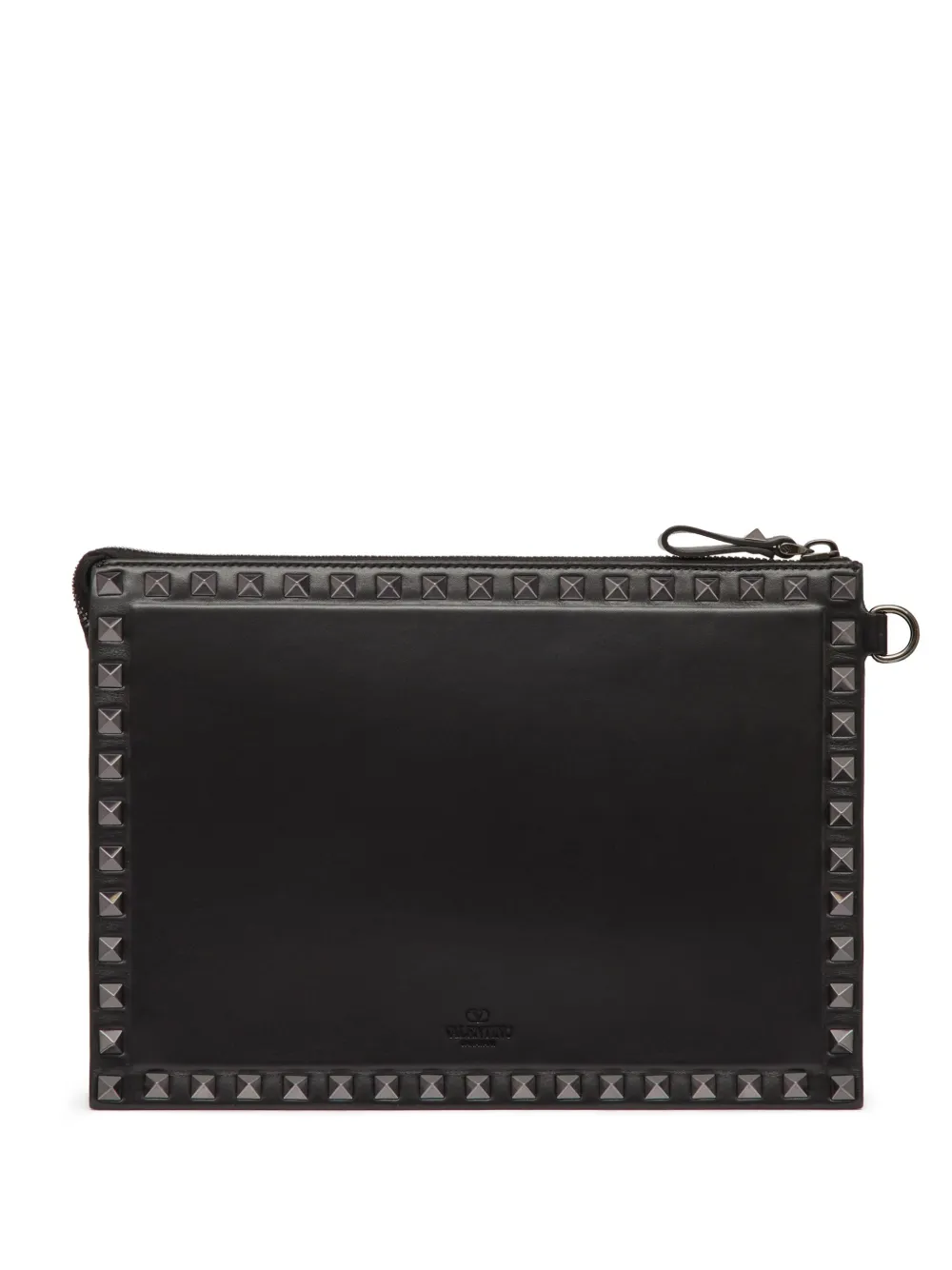 Valentino Garavani Rockstud leather clutch bag - Black