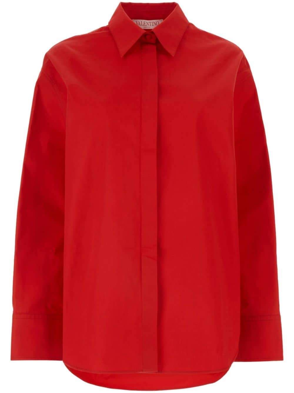 Valentino Garavani long-sleeved cropped shirt - Red