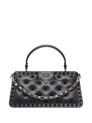 Valentino Garavani ブラックハンドバッグ ヴァレンティノ ガラヴァーニ オールタイム グレインカーフ