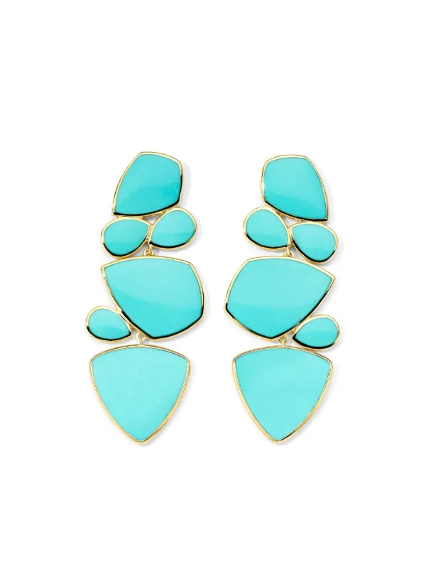 Large best sale turquoise earrings
