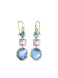 IPPOLITA 18kt yellow gold Rock Candy Alpine topaz and amethyst drop earrings