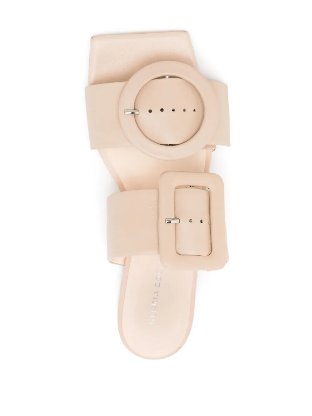 Gloria Coelho asymmetric buckle-fastening sandals Neutrals