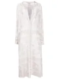 Valentino Garavani geometric-print silk-cotton dress - Neutrals