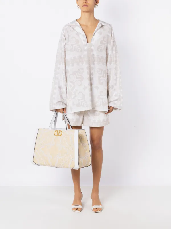 ☆Valentino☆セール☆Ｖロゴ ラフィア ハンドバッグ Vロゴ シグネチャー ラフィア ハンドバッグ for ウィメンズ