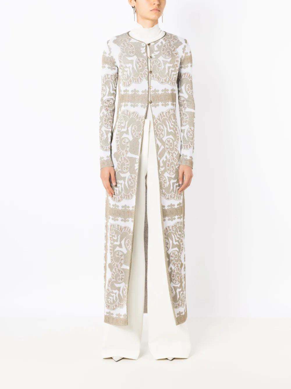 Valentino Garavani Cape met geometrische print Metallic