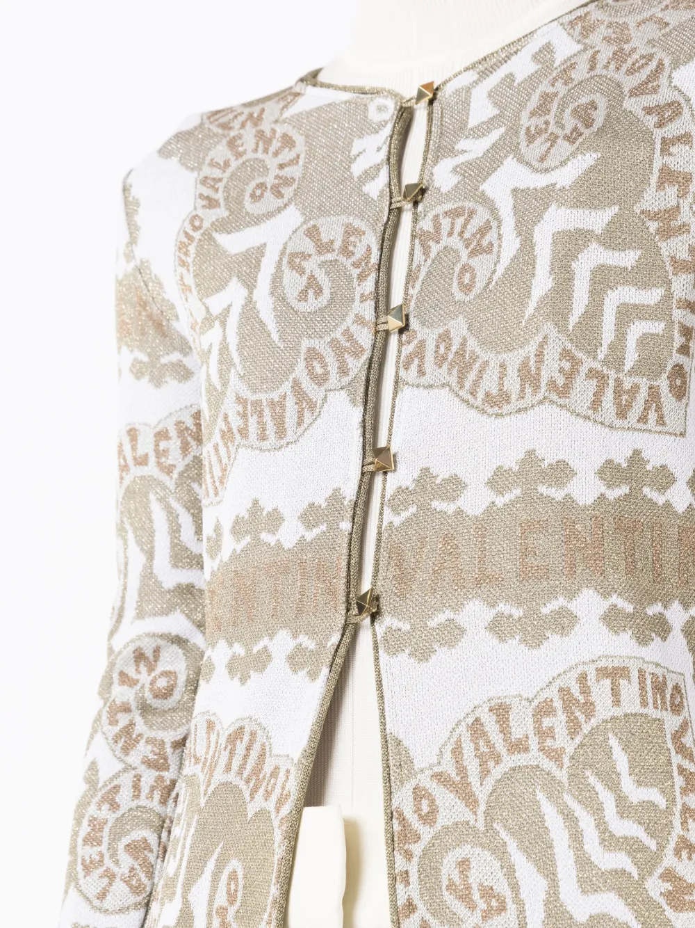 Valentino Garavani Cape met geometrische print Metallic