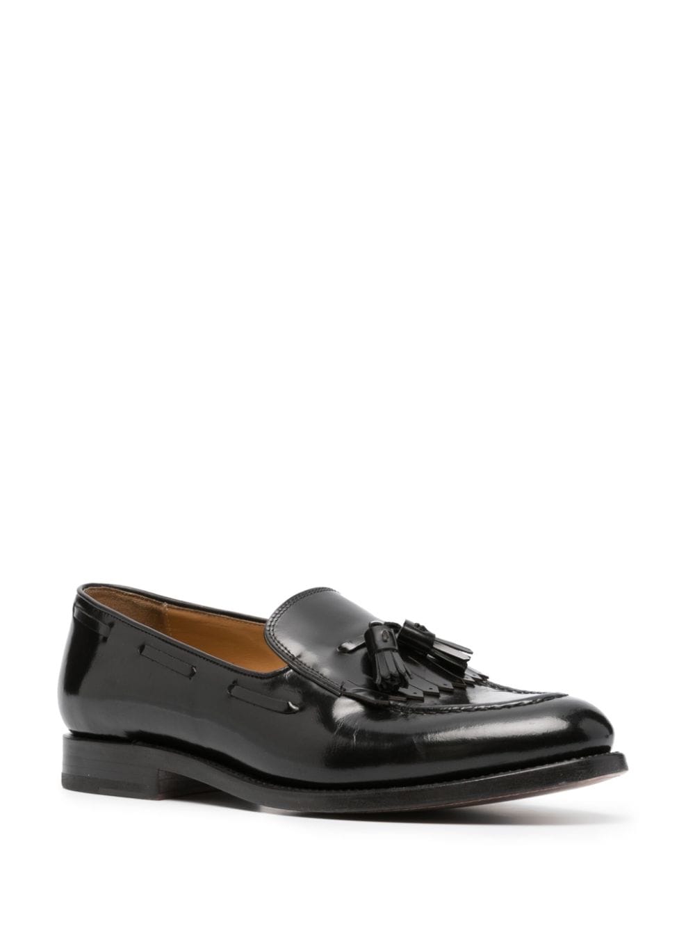 Shop Fursac Tassel-detail Patent Leather Loafers In Black
