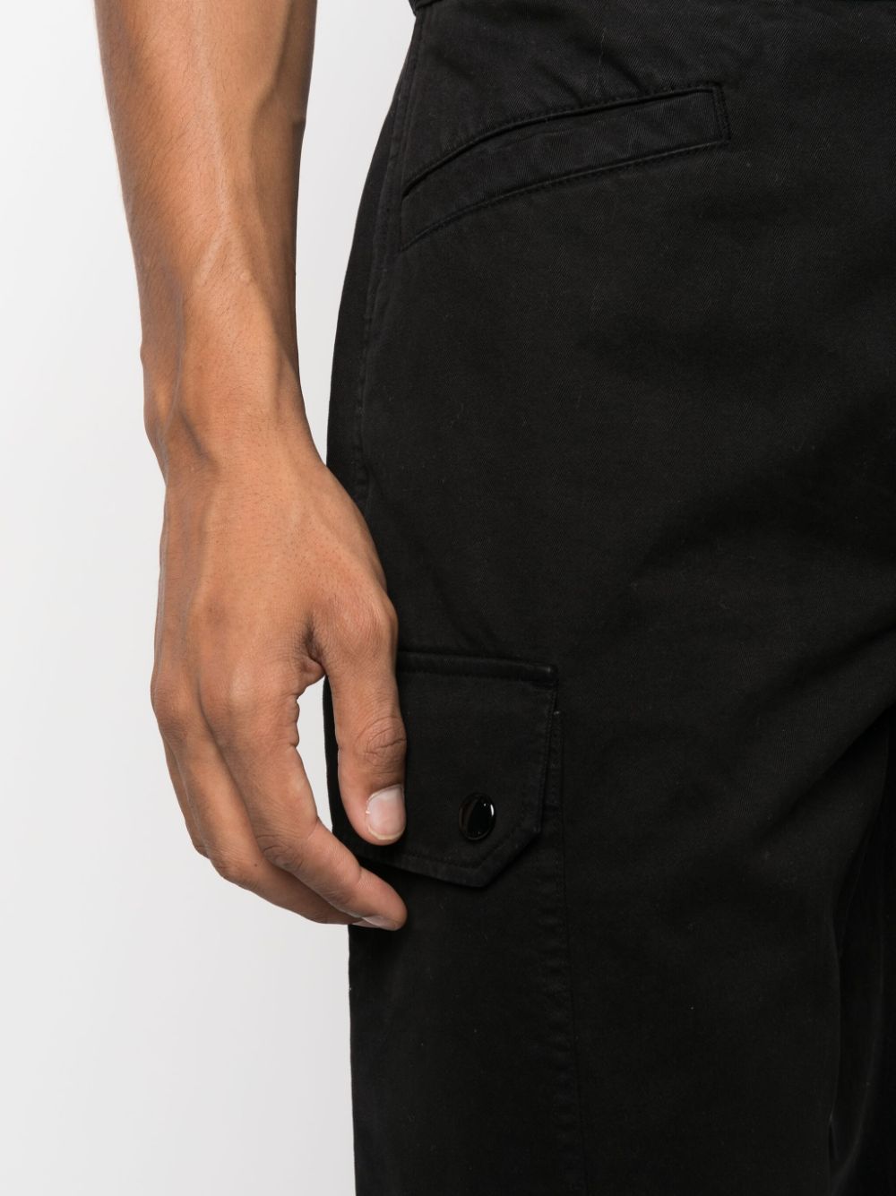 Shop Fursac Cargo-pocket Tapered Trousers In Black