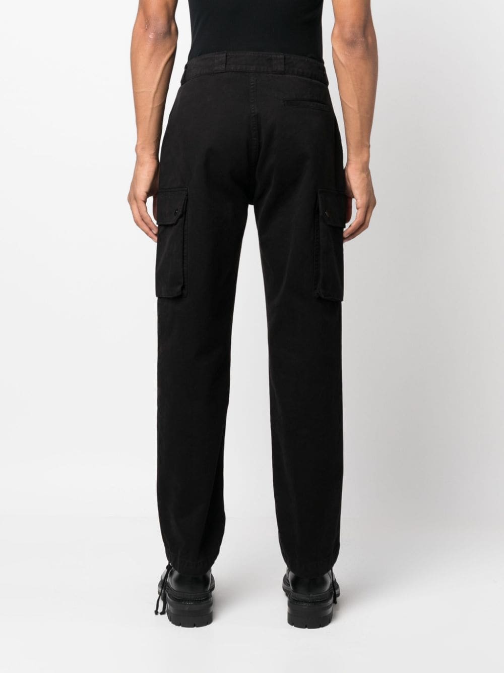 Shop Fursac Cargo-pocket Tapered Trousers In Black