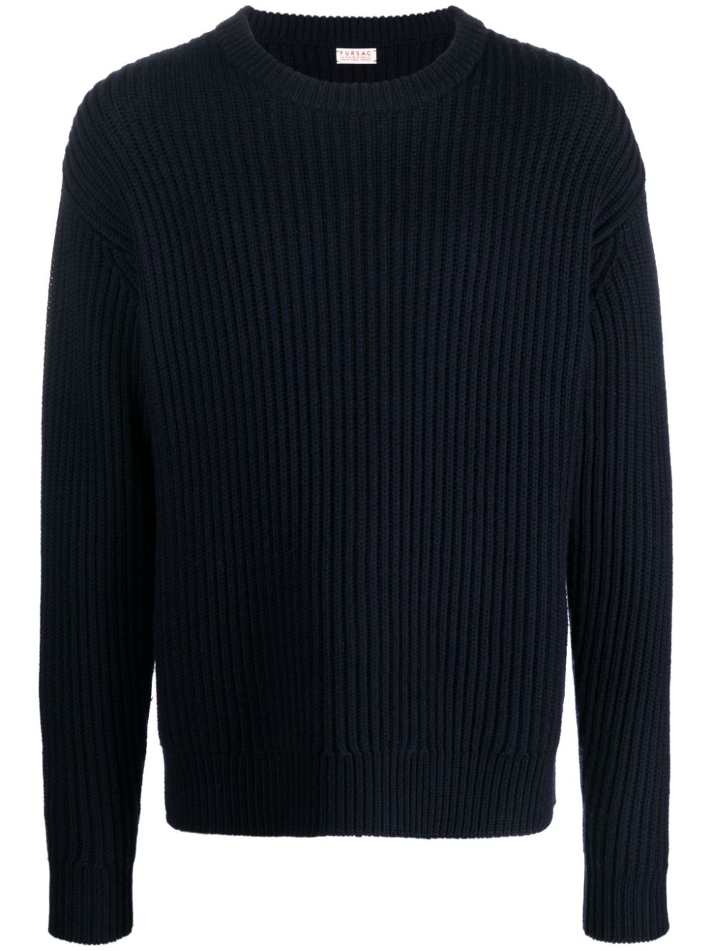 FURSAC crew-neck ribbed-knit sweatshirt - Blue