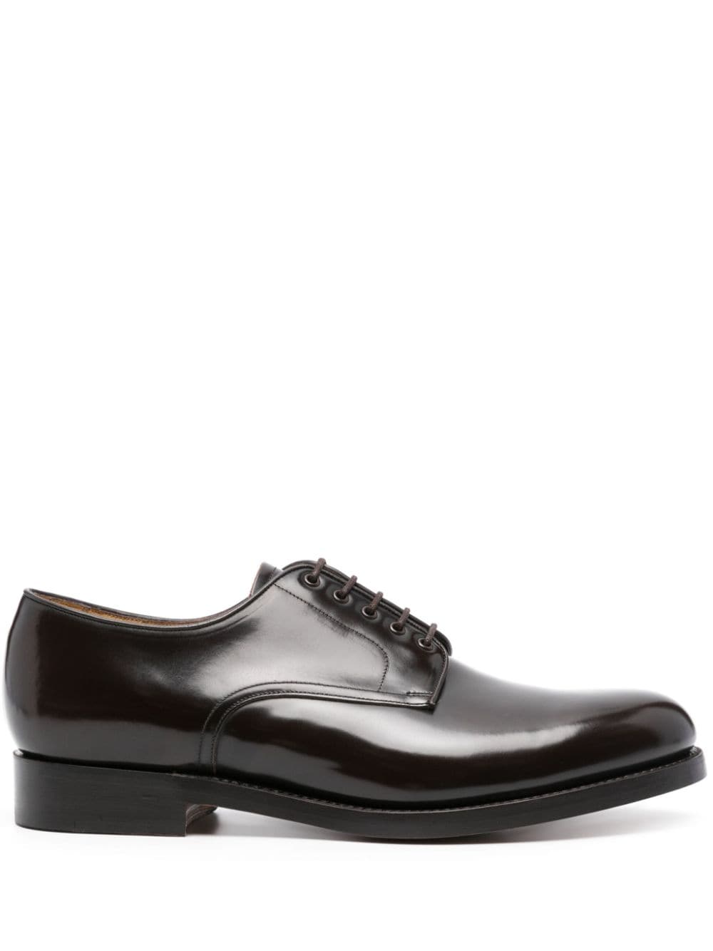 Shop Fursac Leather Derby Shoes In Brown