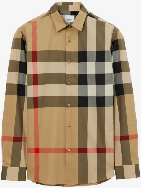 Burberry slim fit Check cotton shirt