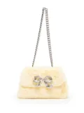Self-Portrait Fluffy Bow shoulder bag - Yellow