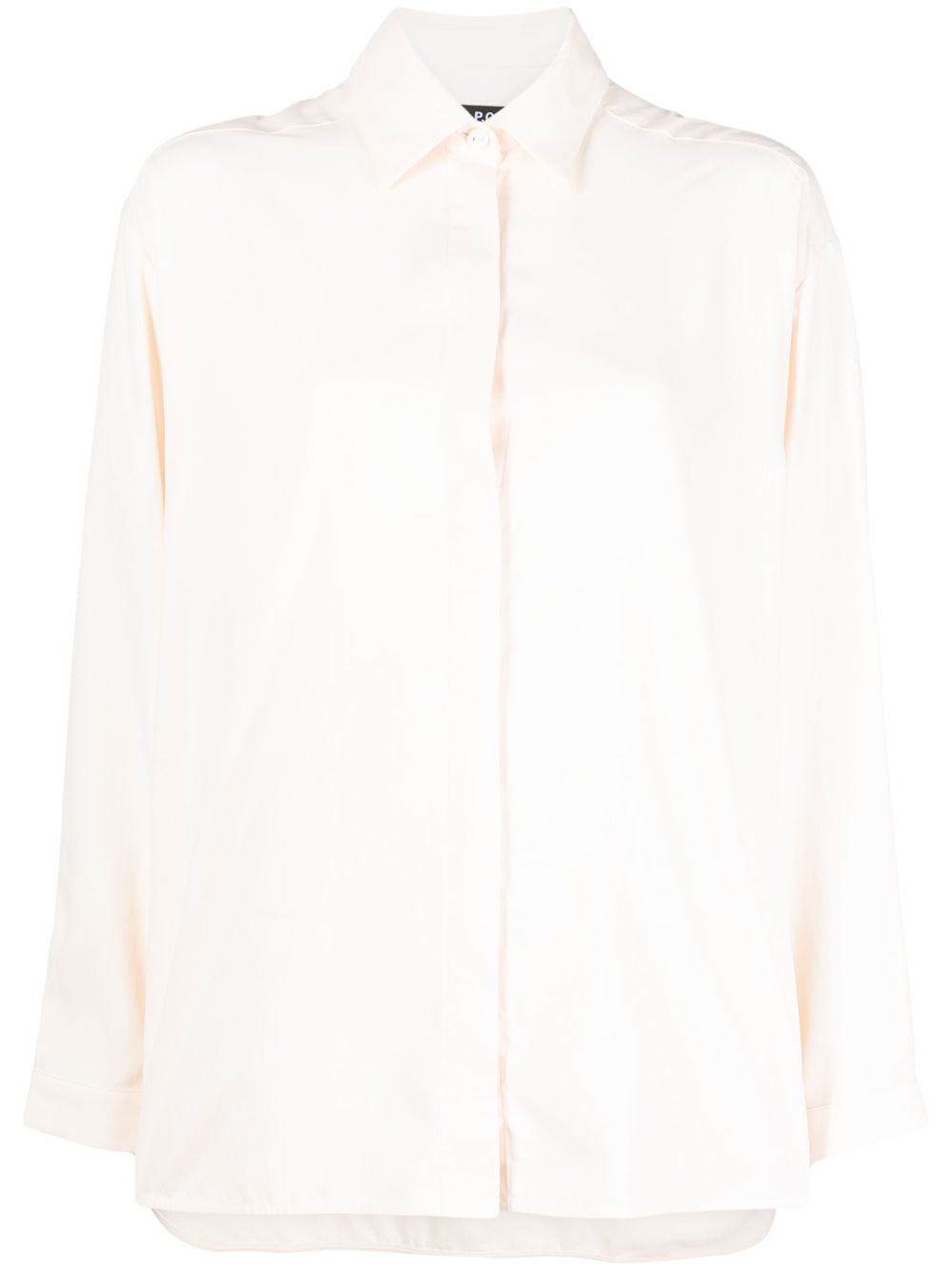 A.P.C. button-up silk shirt - Neutrals