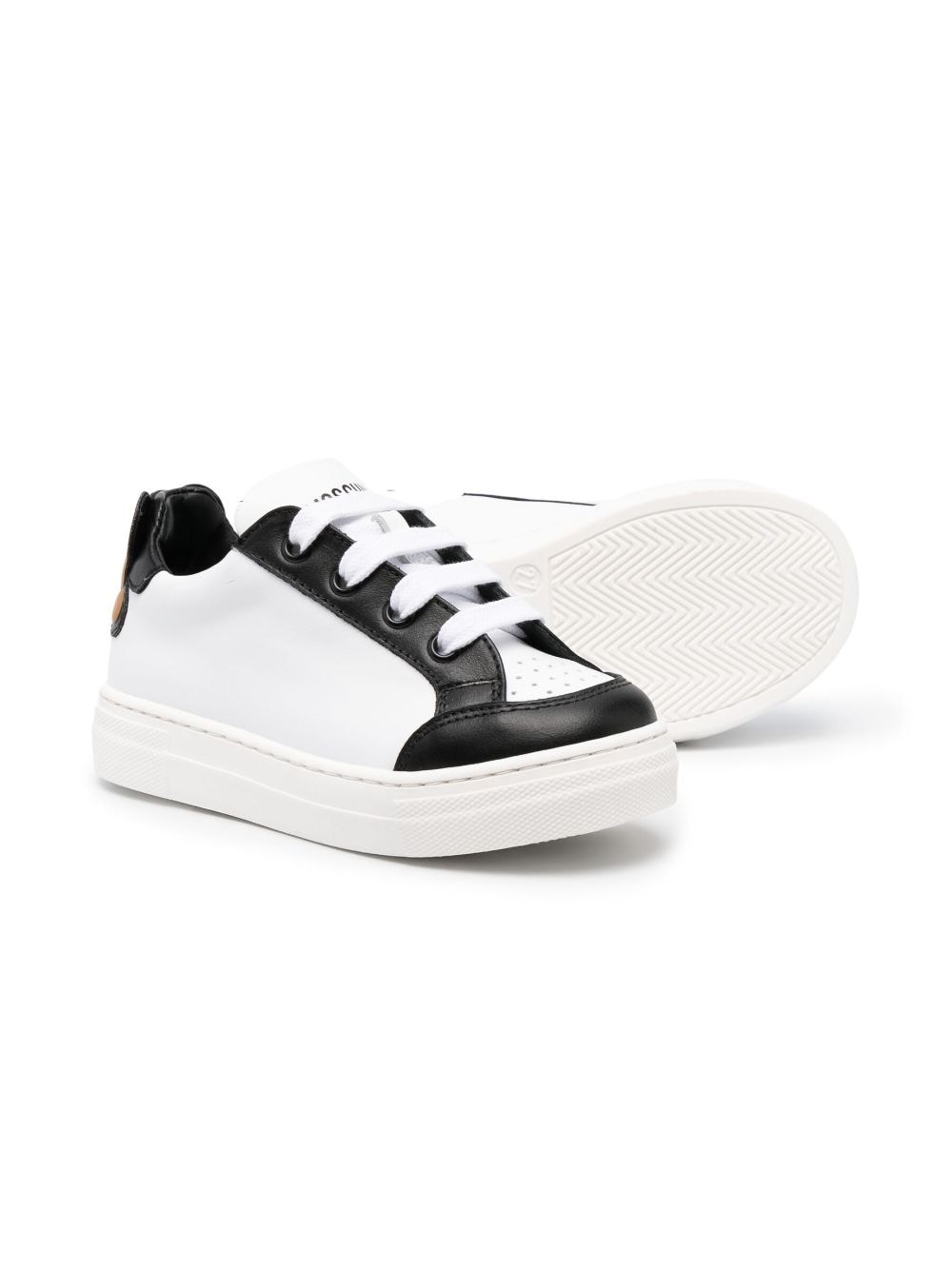 Moschino Kids panelled low-top sneakers - Wit