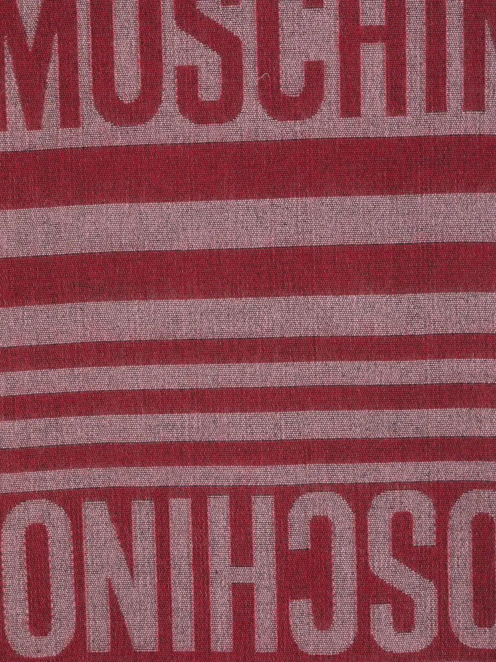 Moschino monogram jacquard scarf - Rood