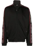 44 LABEL GROUP logo-tape high-neck bomber jacket - Black