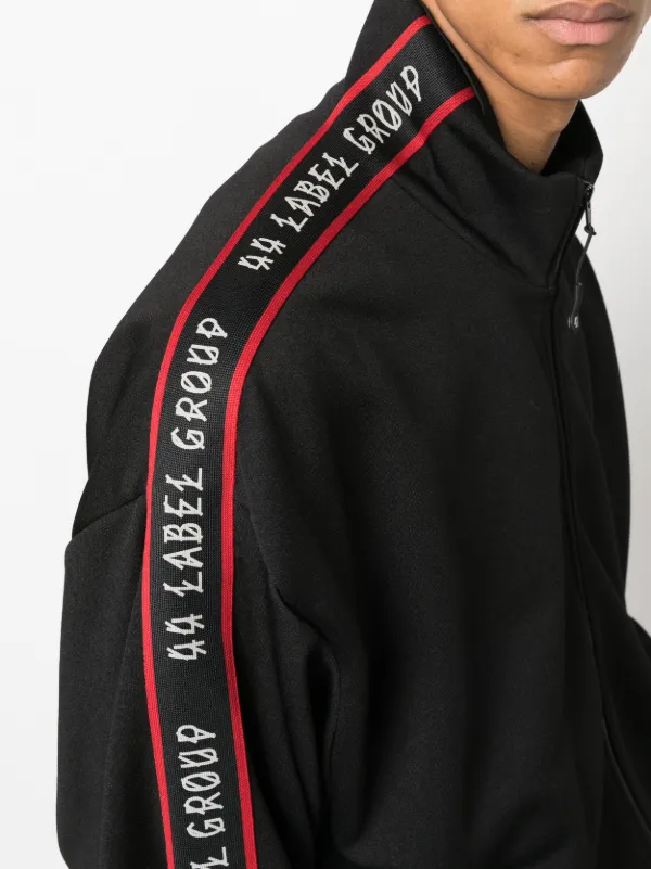 44 LABEL GROUP logo-tape high-neck Bomber Jacket | Black