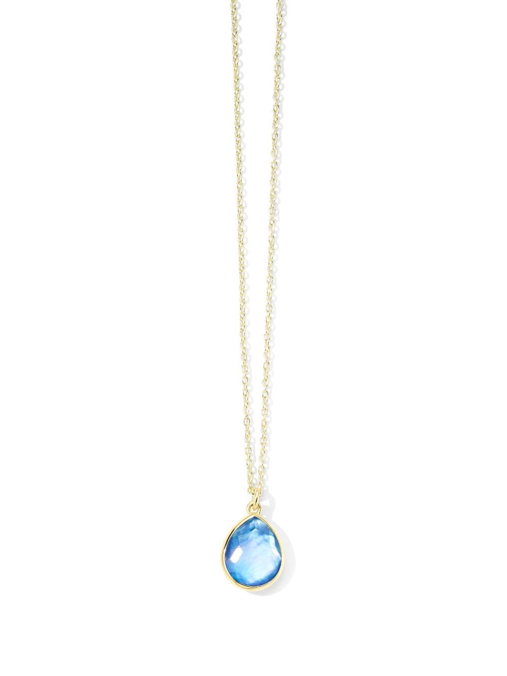 Shop Ippolita 18kt Yellow Gold Rock Candy Lapis Mini Teardrop Pendant Necklace