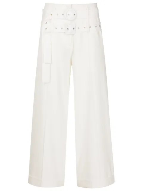 Gloria Coelho double-buckle wide-leg trousers