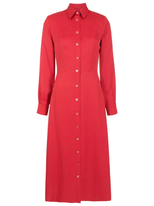 Robe-chemise mi-longue à manches raglan - Gloria Coelho - Modalova