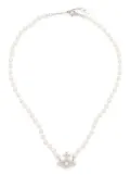 Vivienne Westwood Mini Bas Relief pearl necklace - Silver