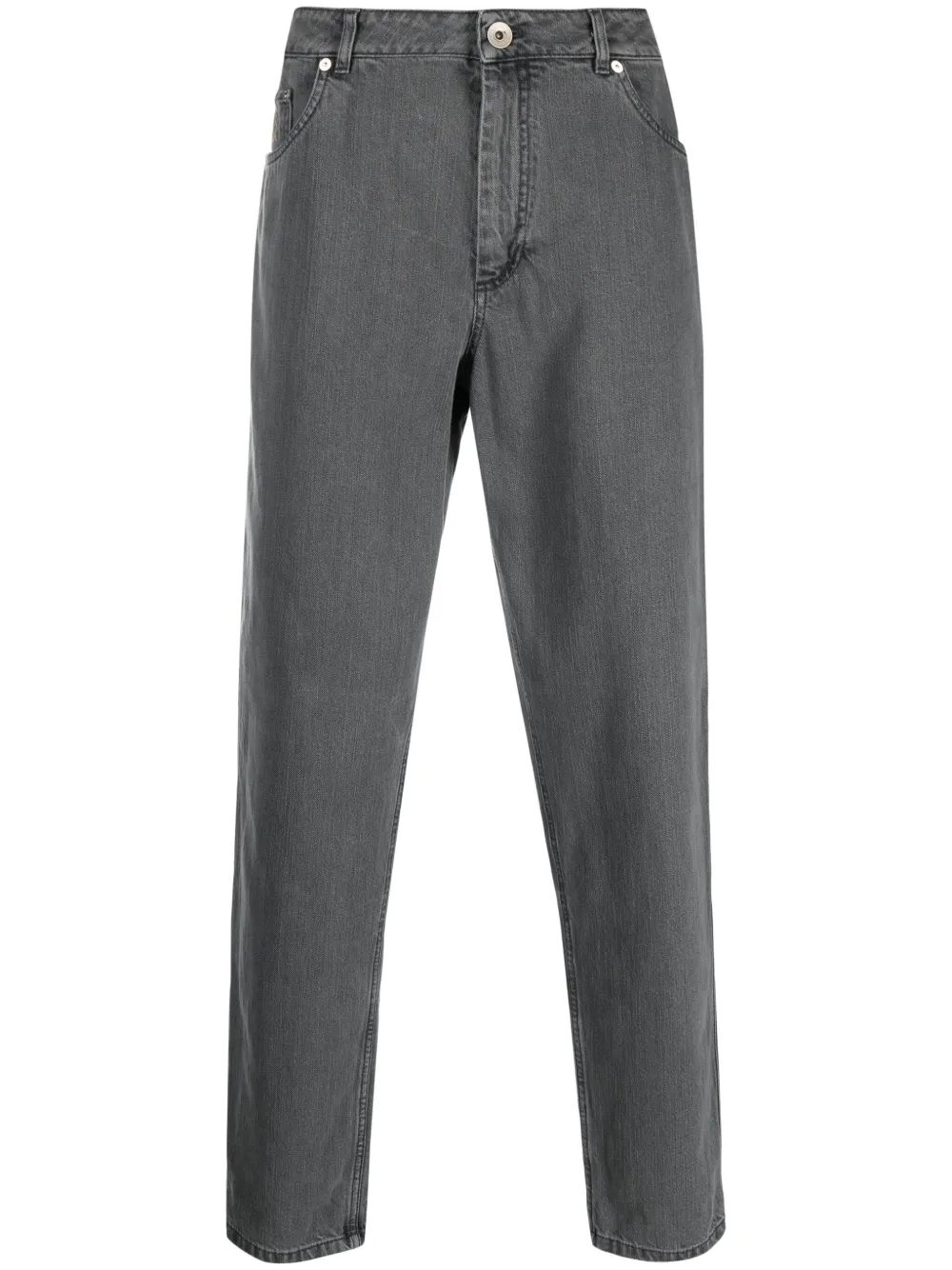 Brunello Cucinelli Straight-leg Jeans In C8382 Med Grey