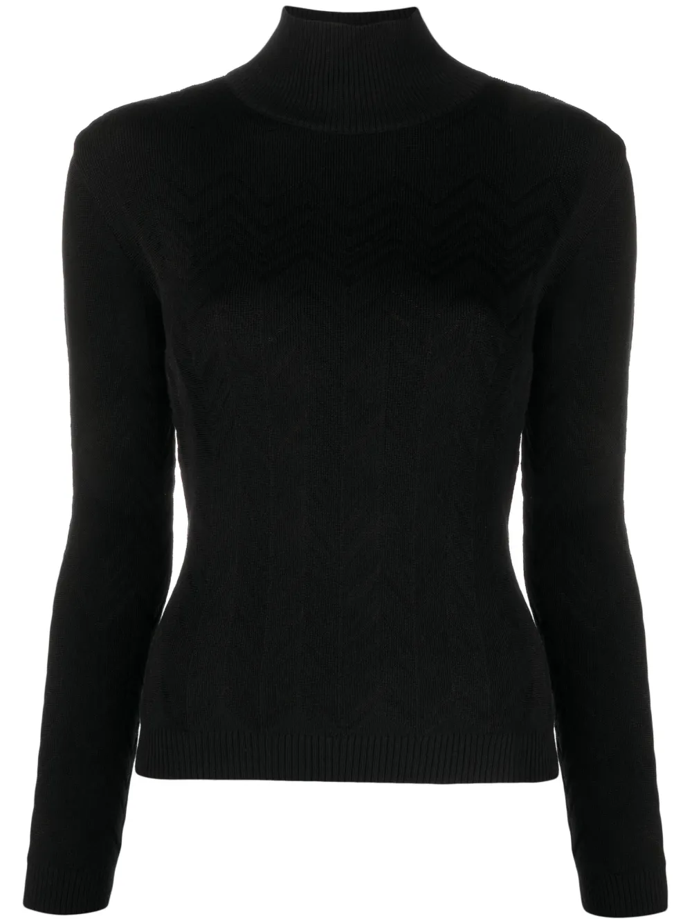 Missoni zigzag crochet-knit jumper – Black