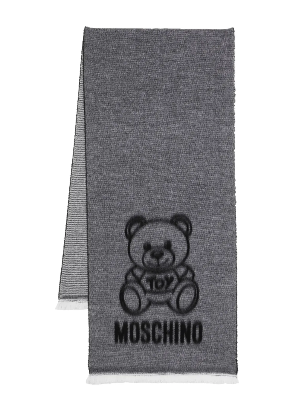 Moschino écharpe à imprimé Teddy Bear - Gris Top Merken Winkel