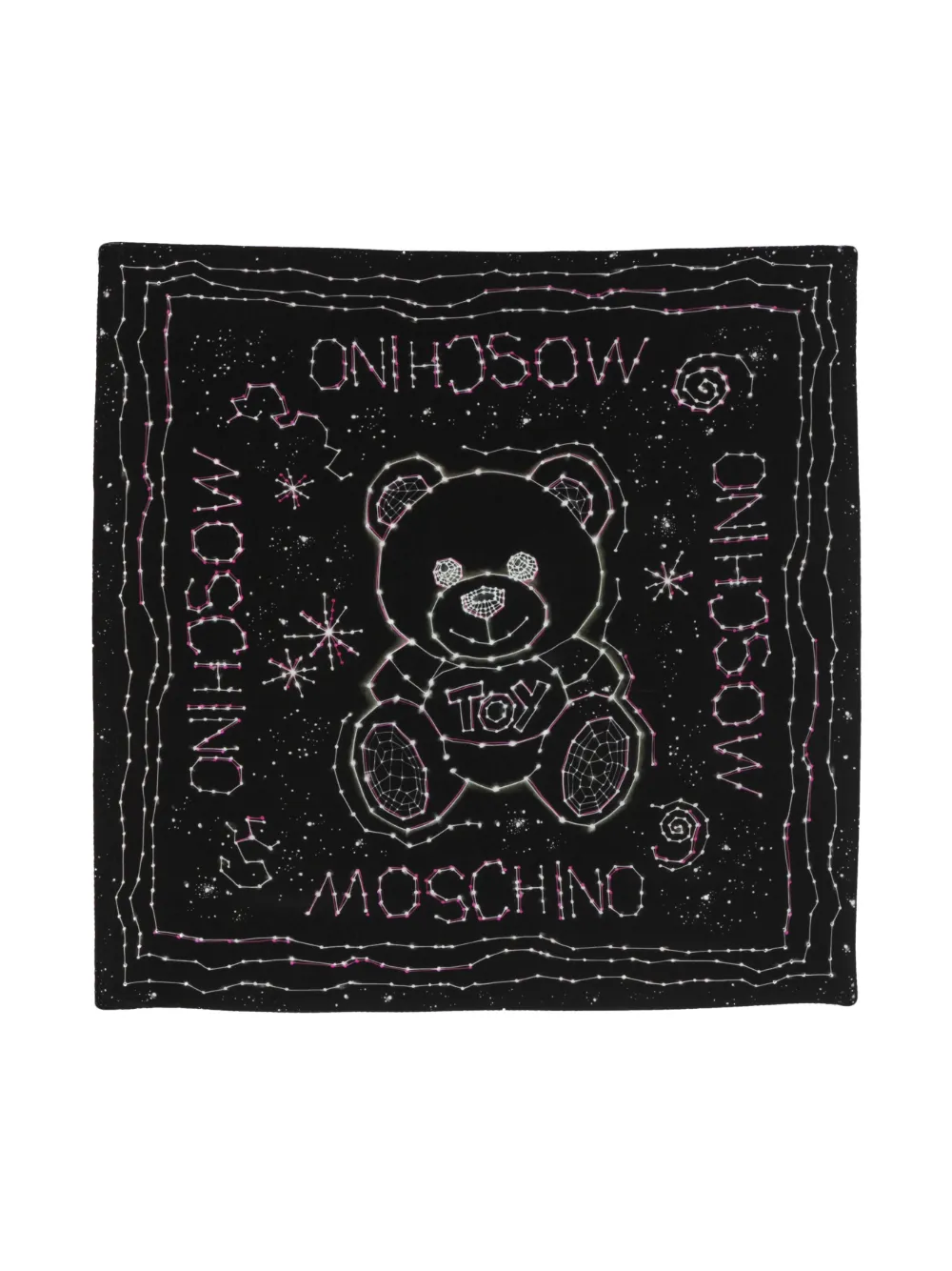 Moschino foulard Teddy Bear en soie - Noir Top Merken Winkel