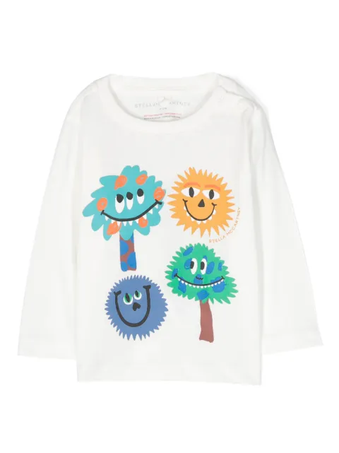 Stella McCartney Kids Monster Face-print cotton T-Shirt