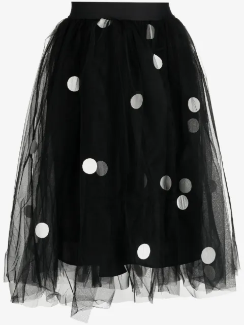 JNBY polka-dot A-line skirt