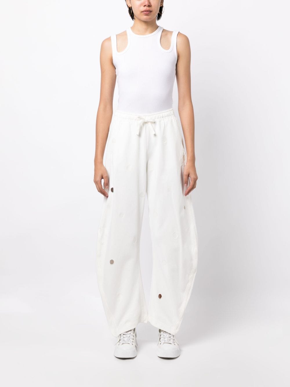JNBY cut-out wide-leg track pants - Wit