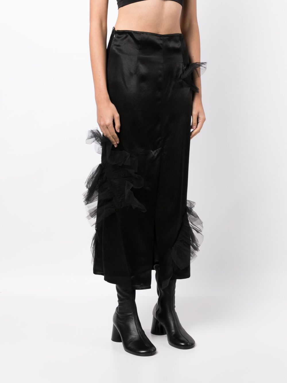 JNBY tulle ruffled straight skirt Women