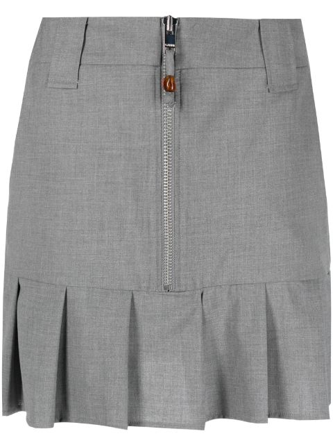 GANNI zip-up pleated mini skirt Women