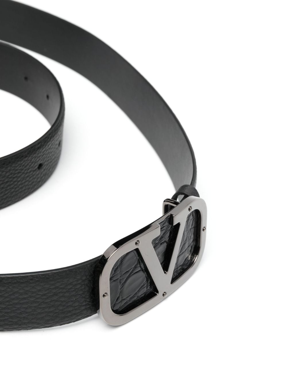 Valentino Garavani VLogo Signature buckle belt - Zwart